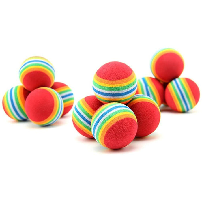 Cat Toy Interactive Ball Toys For Cats Funny Cat Rainbow Balls Kittens Pet Funny Toys Safety Material Pet Toys Creative Cat Teaser Ball Cat Plaything Cat Elastic Ball for Pet