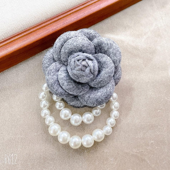 Fashionable Big Flower Brooch Pins Pearl Tassel Corsage Fashion Jewelry Elegant Summer Flower Lapel Pin Brooch For Women Brooches For Women Shirt Collar Accessories