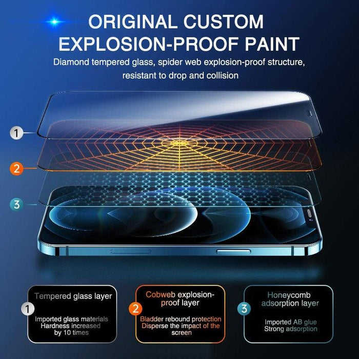 9999D Full Cover Tempered Glass For IPhone 11 12 13 Pro Max X XS Max XR Screen Protector On IPhone 12 Mini Protective Film  Edge To Edge Full Coverage And 9H Hardness Anti-Scratch Shockproof Protection Screen Cover Shield