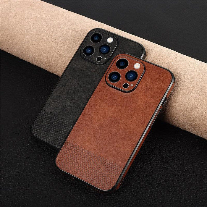 Gorgeous Luxury Genuine Leather Phone Case For iphone 13 Pro Max 12 11 14Pro Max XR XS MAX 7Plus Shockproof Cover Full Protective  Slim Leather Luxury PU Flexible Bumper Non-Slip Grip Shockproof Full Body Protective Cover Men Women Phone Cases