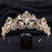 New Gold Color Crown Hair Accessories Luxury Crystal Tiara For Women Wedding Headdress Bridal Hair Jewelry Crystal Crown Pageant Bridal Wedding Hair Jewelry Accessories