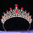 Vintage Princess Queen Bridal Crown Headwear Crystal Tiara For Women Wedding Crown Hair Dress Accessories Jewelry Bride Women Princess Crown Headband Red Crystal Rhinestone Tiara And Crowns