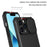 Blue Shockproof Adjustable Stand Case For iPhone 14 13 12 11 Pro Max Built Slide Camera Protection Case With Kickstand Shockproof Protection Modern Design for iPhone