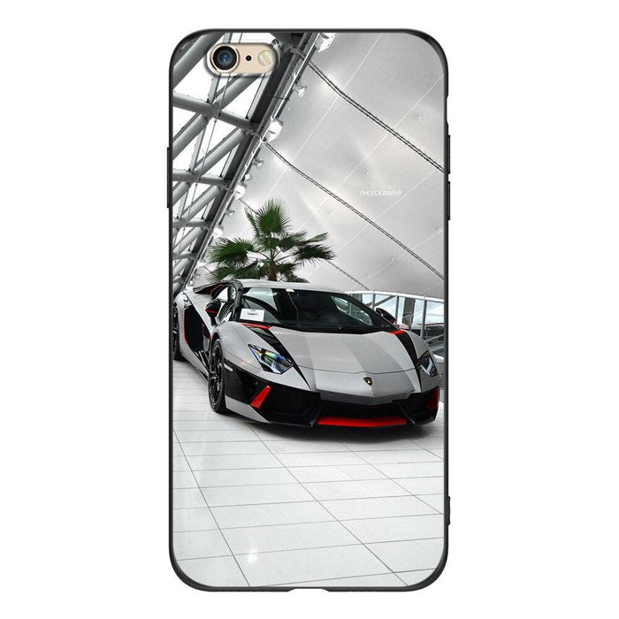 Cute Cover Soft Silicone Print Cars Print Phone Case For Iphone 5s 5 S Se 2016 4.0" Case Phone Cover On  Iphone 6s 6 S Plus Funda Bumper Black Case Sport Race Car