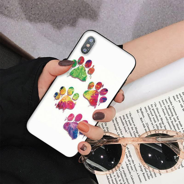 Dog Paw Phone Case For Iphone 11 12 13 Mini Pro Max 8 7 6 6s Plus X 5 S Se 2020 Xr Xs 10 Case Paw Print Heart Pet Lovers