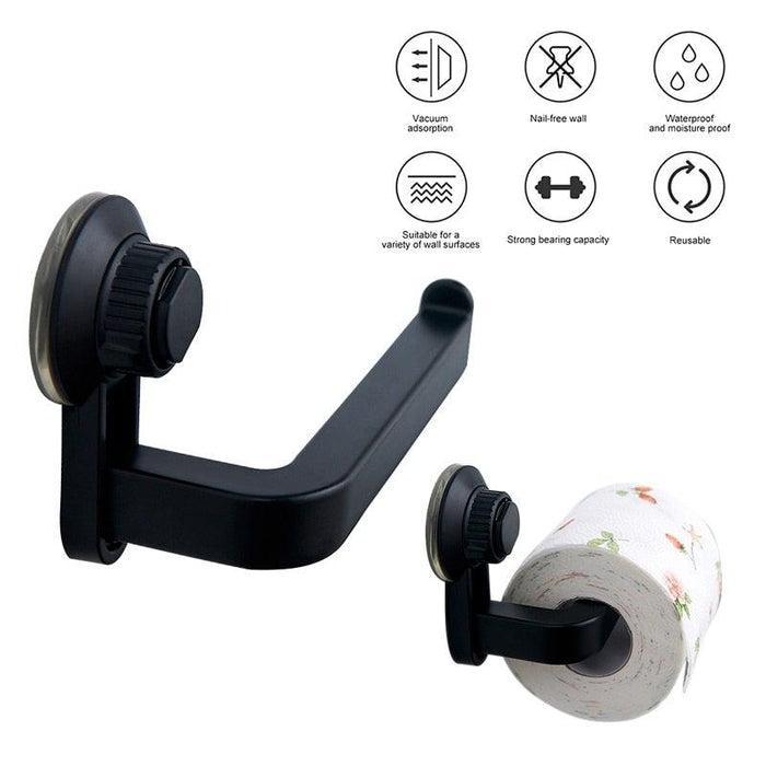 Acrylic Toilet Paper Holder Tissue Rack Wall Mounted Bathroom Kitchen Roll Holder Paper Tissue Rack Hook Modern Black Hanger Toilet Tissue Roll Holders Dispenser And Hangers Wall Mounted For Bathroom  Kitchen