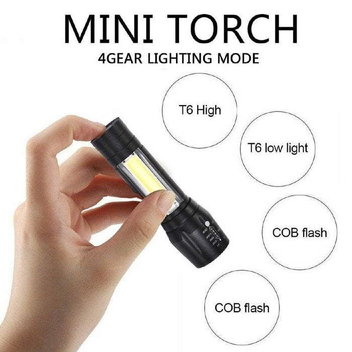 Adjustable Rechargeable LED USB Portable Focus Light Zoomable LED Tactical Flashlight High Lumens Zoomable Waterproof Flashlight Mini Torch For Camping Hiking - STEVVEX Lamp - 200, Flashlight, Gadget, Headlamp, Headlight, Headtorch, lamp, Rechargeable Flashlight, Rechargeable Headlamp, Rechargeable Headlight, Rechargeable Headtorch, Torchlight, Zoomable Flashlight, Zoomable Headlamp, Zoomable Headlight, Zoomable Torchlight - Stevvex.com