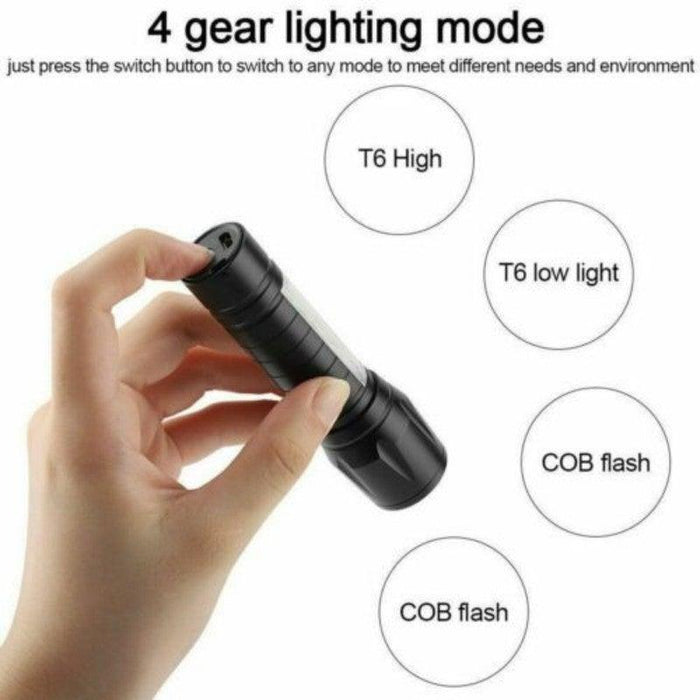 Adjustable Rechargeable LED USB Portable Focus Light Zoomable LED Tactical Flashlight High Lumens Zoomable Waterproof Flashlight Mini Torch For Camping Hiking - STEVVEX Lamp - 200, Flashlight, Gadget, Headlamp, Headlight, Headtorch, lamp, Rechargeable Flashlight, Rechargeable Headlamp, Rechargeable Headlight, Rechargeable Headtorch, Torchlight, Zoomable Flashlight, Zoomable Headlamp, Zoomable Headlight, Zoomable Torchlight - Stevvex.com