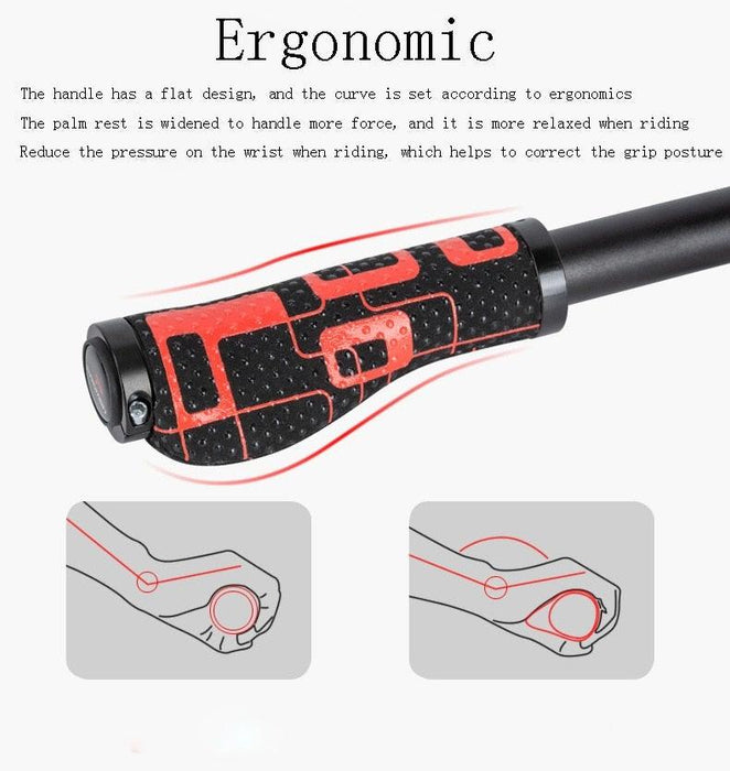 Anti-Slip Handle Bicycle Grips Cuffs Handles For Bicycle Handlebar On The Bike Grips New Generation Bike Handlebar Grip Soft Gel Inserts Shock Resistance Ergonomics Comfort Design