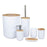 Bamboo Bathroom Accessories Set Plastic Bathroom Kit Soap Dispenser Toothbrush Cup Soap Dish Toilet Brush Holder Trash Can Bathroom Accessories Toothbrush Holder Toothbrush Cup Soap Dispenser Soap Dish Toilet Brush Holder Trash Can For Home Apartment