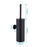 Bathroom Toilet Brush Holder Matt Black  Stainless Steel Toilet Brush Wall Mounted For Bathroom Storage And Organization Toilet Bowl Brush with Stainless Steel Handle Durable Bristles Deep Cleaning Compact Bathroom Brush Save Space Good Grip