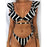 Beach Bikini Woman Lace Up Tie Strapless Leopard Swimsuit  Women's Halter Bikini V Cut Bottom Lace Up Two Piece Swimsuits Female Push Up Ruffled Bow Bathing Suit Thong Swimwear