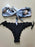 Beach Bikini Woman Lace Up Tie Strapless Leopard Swimsuit  Women's Halter Bikini V Cut Bottom Lace Up Two Piece Swimsuits Female Push Up Ruffled Bow Bathing Suit Thong Swimwear