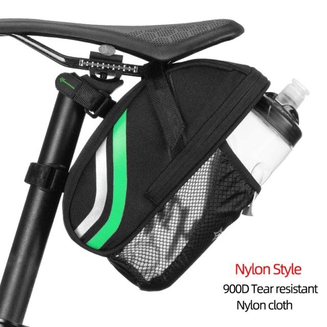 Bicycle Bag Water Repellent Durable Reflective Road Bike With 1.5L Water Bottle Pocket Bike Bag Accessories Bike Saddle Bag Bike Seat Bag With Water Bottle Holder Bicycle Bag Under Seat Waterproof For Road Bike