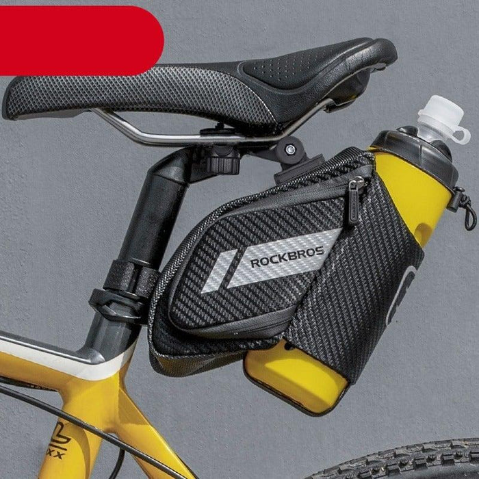 Bicycle Bag Water Repellent Durable Reflective Road Bike With 1.5L Water Bottle Pocket Bike Bag Accessories Bike Saddle Bag Bike Seat Bag With Water Bottle Holder Bicycle Bag Under Seat Waterproof For Road Bike