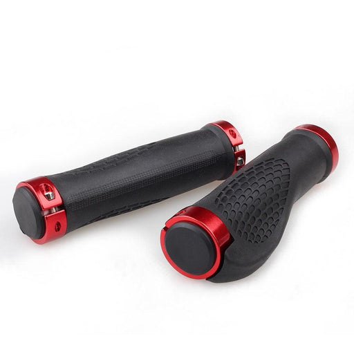 Bicycle Handlebar Cover Bike Grips Bicycle Mountain Grips Aluminum Anti-Slip Handle Bike Double Aluminum Clamp Lock On Grips For Mountain Bike Handle Bar Ends Bike Grips Comfort Ergo Handlebar Grip Designed For Cycling