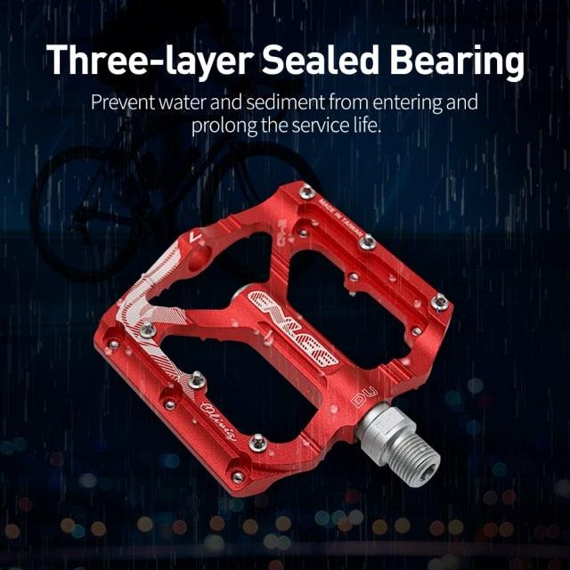 Bicycle Pedal CNC Aluminum Alloy Flat Bicycle Platform Pedal Light Non-Slip Pedal Mountain Bike Riding Pedal Mountain Bike Pedals Sealed Bearing Aluminum Alloy Flat Pedals Road Bicycle Pedals