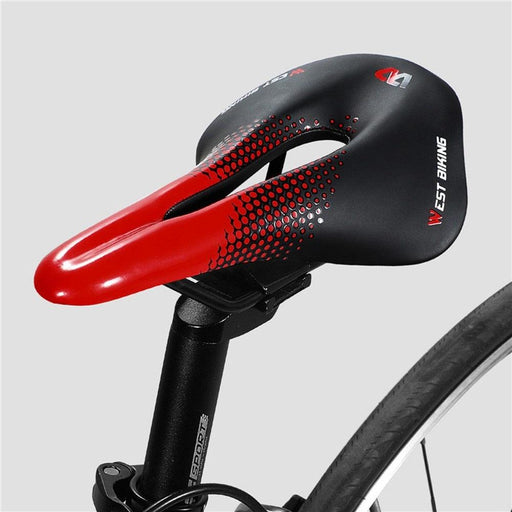 Bicycle Soft Thick Saddle Mountain Road Bike Wide Seat Cushion Road Bike Carbon Saddle Comfort Bike Saddle Ergonomic Waterproof Bicycle Seat For Road Bike Mountain Bike Seats