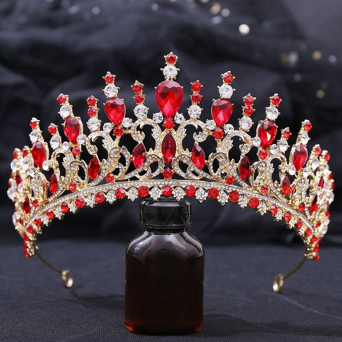 Big Crystal Tiaras Wedding Crown For Brides Women Hair Accessories Headpieces Princess Pageant Crystal Crown Pageant Bridal Wedding Hair Jewelry Accessories Headdress Crystal Crown Pageant Bridal Wedding Hair Jewelry Accessories Headdress