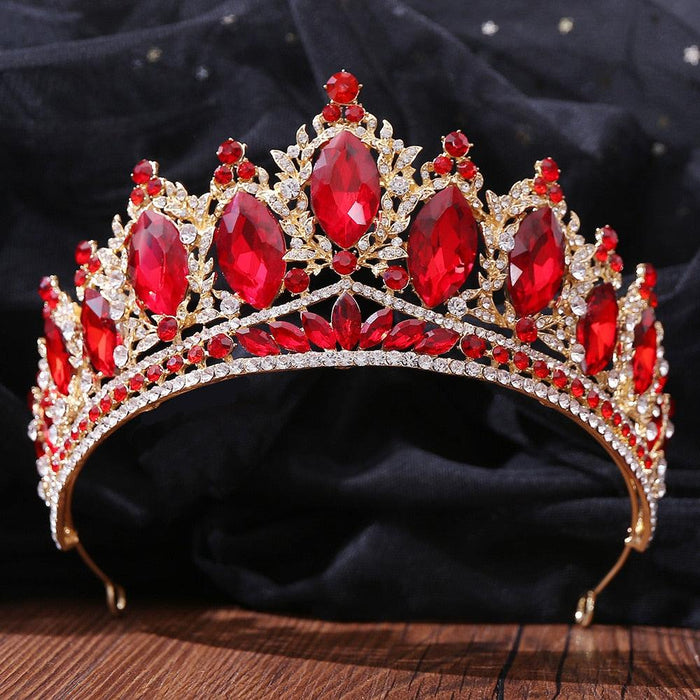 Big Crystal Tiaras Wedding Crown For Brides Women Hair Accessories Headpieces Princess Pageant Crystal Crown Pageant Bridal Wedding Hair Jewelry Accessories Headdress Crystal Crown Pageant Bridal Wedding Hair Jewelry Accessories Headdress