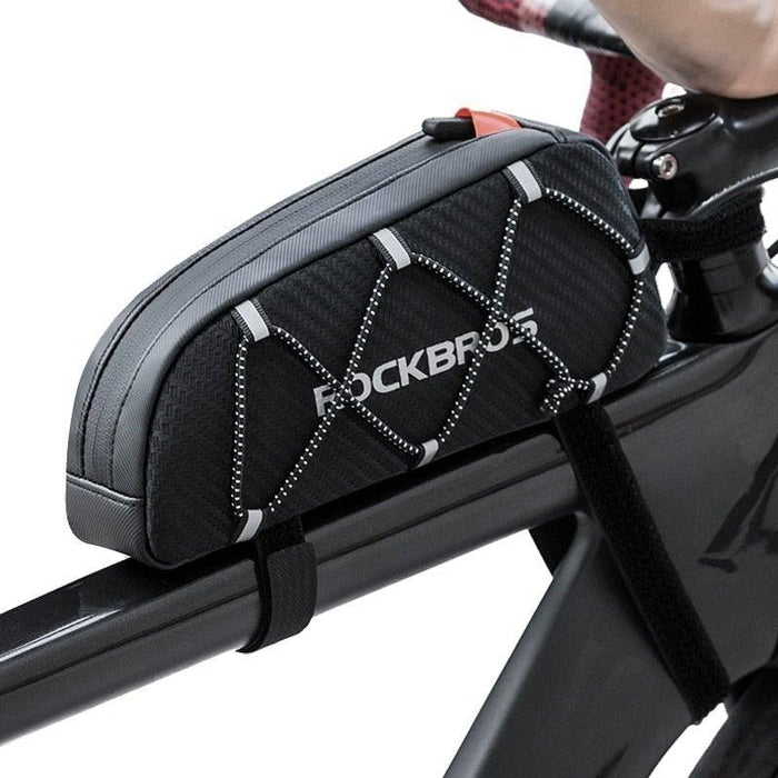 Bike Bag Waterproof Reflective Front Top Frame Tube Bag Large Capacity Ultralight Bicycle Bag Cycling Bike Top Tube Bag Front Frame Bag Water-resistant Bike Storage Bag Large Bike Pouch