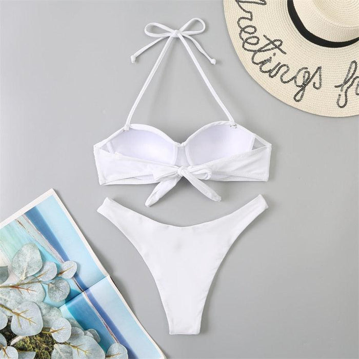 Bikini Push Up Swimwear  Bikini Set Pink Swimwear Women Micro Swimsuit Female Bandage Bikini Beach Wear Swimming Two-Piece Swimsuit Summer Swimsuit for Women