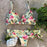 Bikini Set Women Swimwear Push Up Swimsuit Top Solid Bottom Print Bathing Suit Swim Wear Beach Women’s Floral Print Push-Up V-Wire Lettuce Bikini Set High Cut Spaghetti Straps Underwire Padded Swimsuit