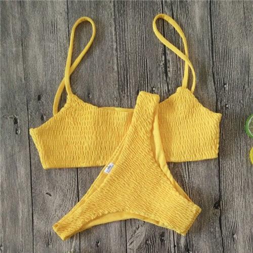 Bikinis Women Swimwear Two Piece Set Women Plus Size Swimwear Bandage Push-Up Padded Bra Bikini Set Swimsuit Bathing Suit Women Push-up Padded Bra Bandage Bikini Set Swimsuit Swimwear Bathing