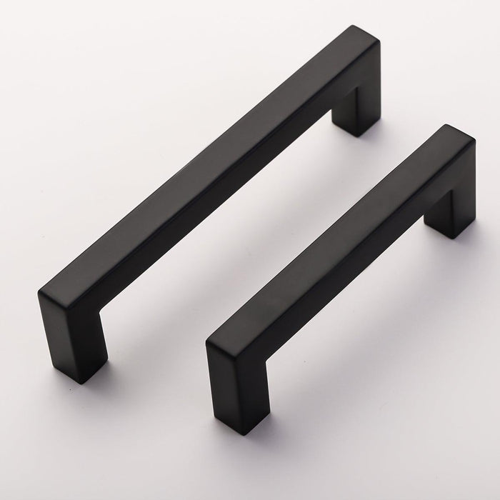 Black Cabinet Handle Square Furniture Hardware Stainless Steel Kitchen Door Knobs Cupboard Wardrobe Drawer Pulls Furniture Handle Drawer Pull Hardware Stainless Steel Kitchen Drawer Pulls Cabinet Handles