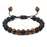 Black Lava Stone Crown Charm Tiger Eye Beads Bracelet For Men Women Braided Bracelets Handmade Adjustable Couple Distance Bracelets Lava Stone Beads Essential Oil Diffuser Adjustable Bracelet With King Queen Crown Charm