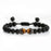 Black Lava Stone Crown Charm Tiger Eye Beads Bracelet For Men Women Braided Bracelets Handmade Adjustable Couple Distance Bracelets Lava Stone Beads Essential Oil Diffuser Adjustable Bracelet With King Queen Crown Charm