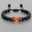 Black Lava Stone Crown Charm Tiger Eye Beads Bracelet For Men Women Braided Bracelets Handmade Adjustable Couple Distance Bracelets Lava Stone Beads Essential Oil Diffuser Adjustable Bracelet With King Queen Crown Charm