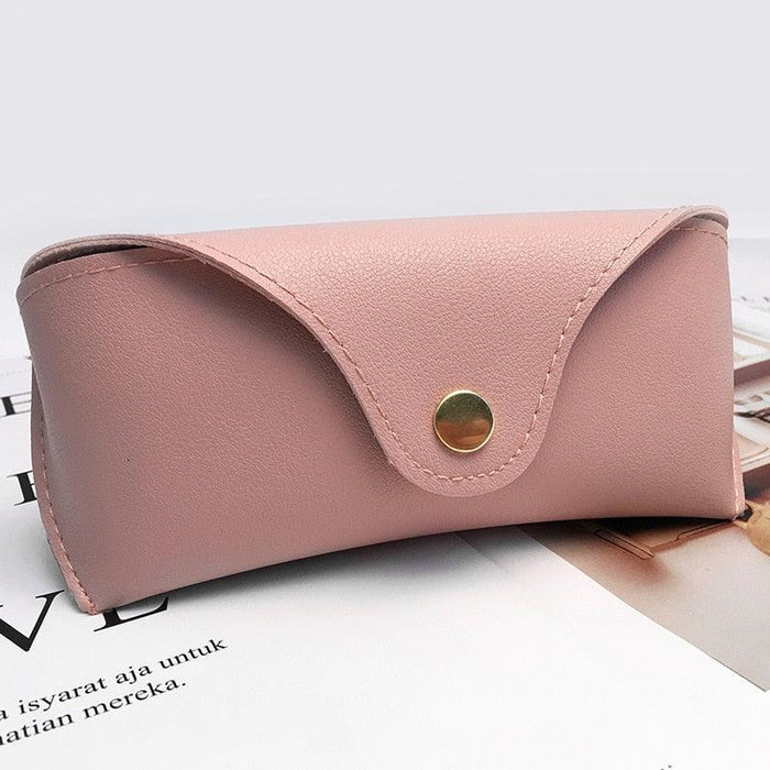 Black Leather Women Glasses Case New Sunglasses Case Soft Durable High Quality Portable Eyeglass Case Eyeglasses Bag For Reading Glasses And Small Sunglasses Leather Style Glasses Holder