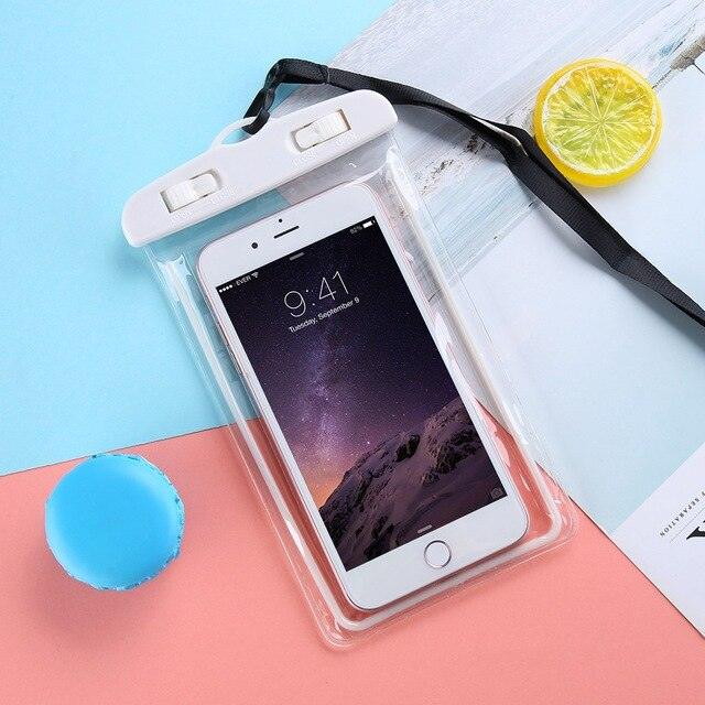 Black Waterproof Mobile Cover Pouch Mobile Case Phone Pouch for iPhone Outdoor Waterproof Phone Case Universal Bag For iPhone 13 12 11 Pro Max Waterproof Phone Pouch Case & Strap