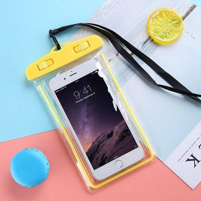 Black Waterproof Mobile Cover Pouch Mobile Case Phone Pouch for iPhone Outdoor Waterproof Phone Case Universal Bag For iPhone 13 12 11 Pro Max Waterproof Phone Pouch Case & Strap