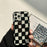 Black White Luxury Checkerboard Soft Phone Case For iPhone 14 13 12 11 Pro Max Mini X XR 7 8 Plus XS Shockproof Protective Cover Unisex Modern Phone Case Elegant Design