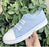 Blue Low-Cut Canvas Flat Shoes Women Casual Vulcanize Shoes New Women Summer Autumn Casual Slip On Canvas Comfortable Walking Flats Elegant Sneakers