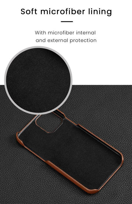 Bright Orange Mobile Phone Case With Coated Leather Case Protective Slim Phone Case Cowhide Genuine Leather Phone Case for iPhone 14 13 Pro Max Luxury Back Cover