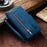 Business Blue New Cards Flip Leather Case For iPhone 14 13 12 11 Pro Max 10 X 6 6s 7 8 Plus XR XS Max Multifunctional Wallet Phone Case  Multi-Card Wallet Leather iphone Case