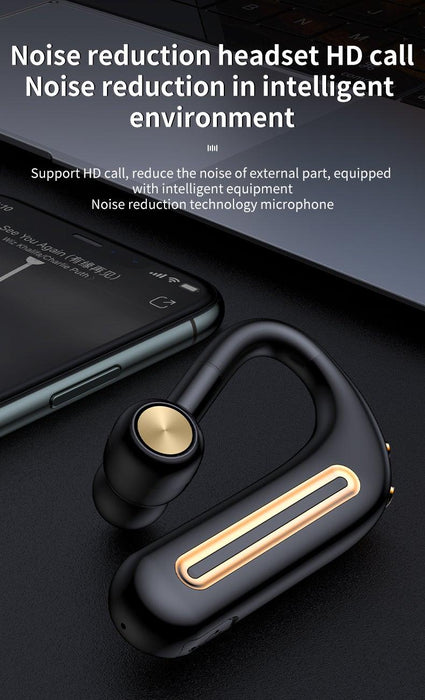 Business Bluetooth Hands-free Earphone Comfortable Single Ear Wireless Headset Waterproof Sport Earbuds 48 Working Time Wireless HD Call Headphone Bluetooth 5.0 Earbuds Noise Isolating Clear Calls Sweat Resistance Lightweight HiFi Headphone