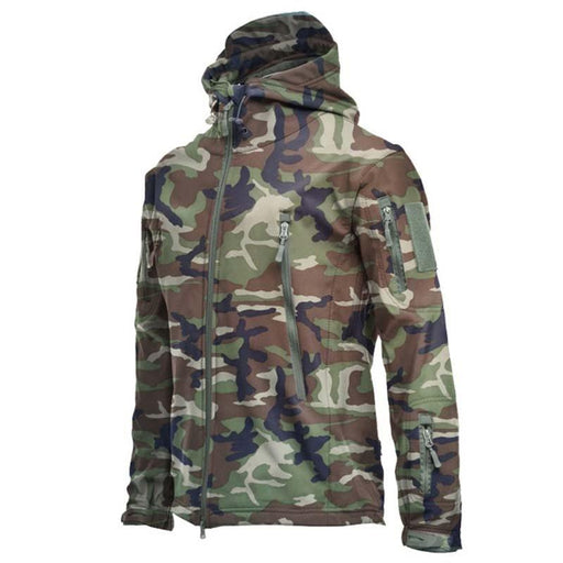 Camouflage Green Lightweight Soft Jackets Men Tactical Windproof Waterproof Jacket Men Outdoor Adventure Jackets Hooded Warm Winter Jacket Casual Winter Sport Warm Hooded Jackets