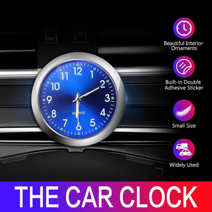 Car Clock Luminous Mini Automobiles Internal Stick-On Digital Watch  Stick on Dashboard Car Clock Mini Tiny Small Luminous Car Vent Clocks Watch for Dashboard Boat Bike Home Mechanics Quartz Clocks Auto Ornament Car Accessories Gifts