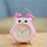 Cartoon Owl Mute Wake Up Table Clock Silent Analog Table Desk Small Clock with Night Light Battery Operated for Living Room Bedroom Kitchen Home Office Cute Ring Bell Metal Bedroom Quartz Alarm Clock With Night Light