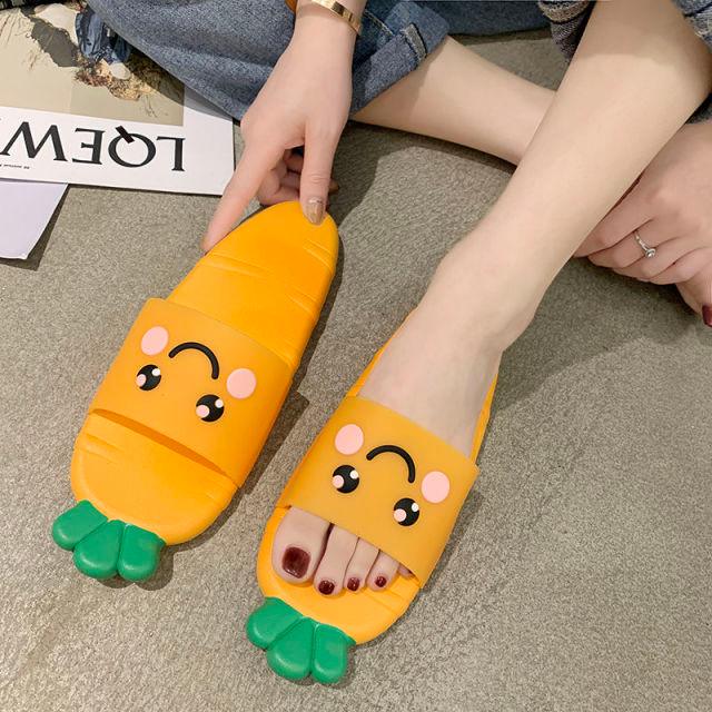 Cartoon Women Fashion Home Sandals Slippers Bathroom Bath Non-slip Slippers Quick Drying EVA Open Toe Soft Slippers Non-Slip Soft Shower Spa Bath Pool Gym House Sandals For Indoor Outdoor