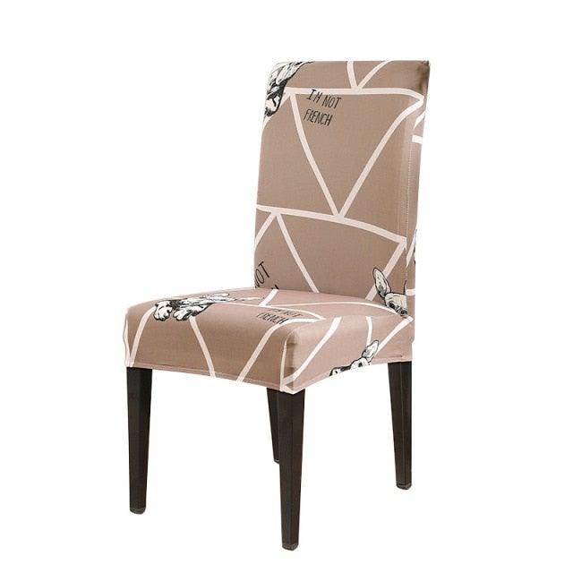 Chair Cover Simple Home  Printed Chair Cover Household Thickened Fleece Chair Cover Universal KitchenDining Chair Cover Spandex tretch Removable Washable Dining Room Chair Protector Slipcovers/Home Decor Dining Room Seat Cover