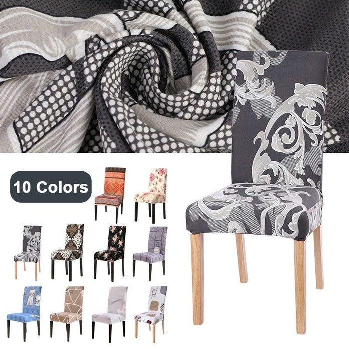 Chair Cover Simple Home  Printed Chair Cover Household Thickened Fleece Chair Cover Universal KitchenDining Chair Cover Spandex tretch Removable Washable Dining Room Chair Protector Slipcovers/Home Decor Dining Room Seat Cover