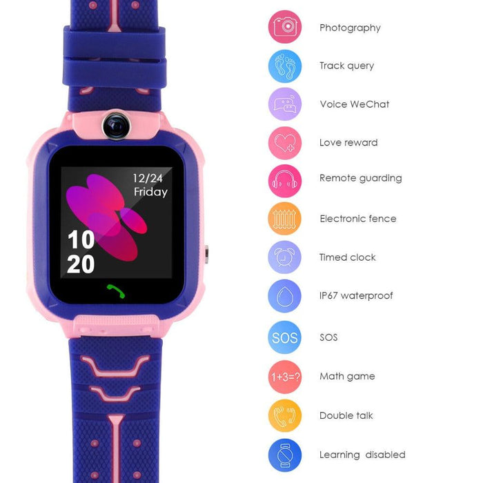 Childrens Smart Watch Kids Phone Watch Smartwatch For Boys Girls With Sim Card Photo Waterproof Smartwatches With Tracker HD Touch Screen For Kids Games Alarm Clock Camera Digital Wrist Watch Smartwatch Christmas Birthday Gifts