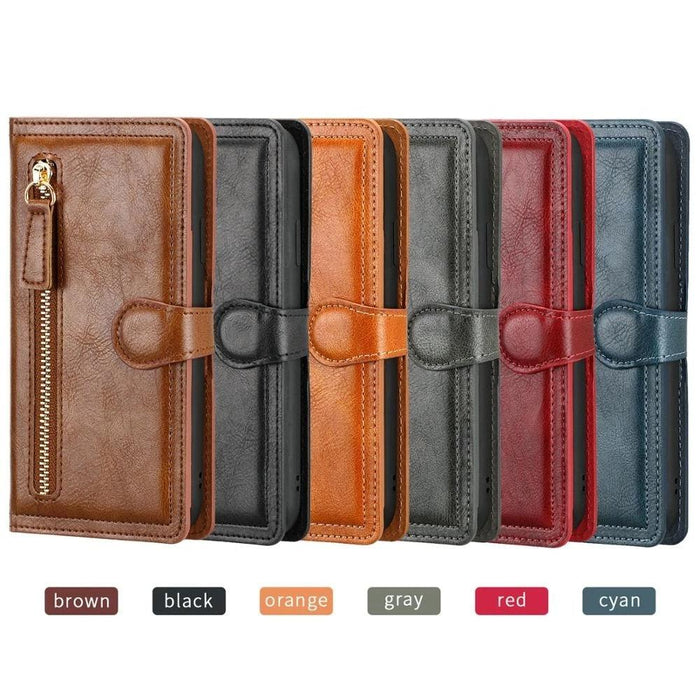 Classic Business Retro PU Flip Leather Case For Iphone 14 13 12 11 Pro Max Iphone 13 Mini X Xr Xs Card Holder Case Leather Case Magnetic Closure Magnetic Pocket Closure