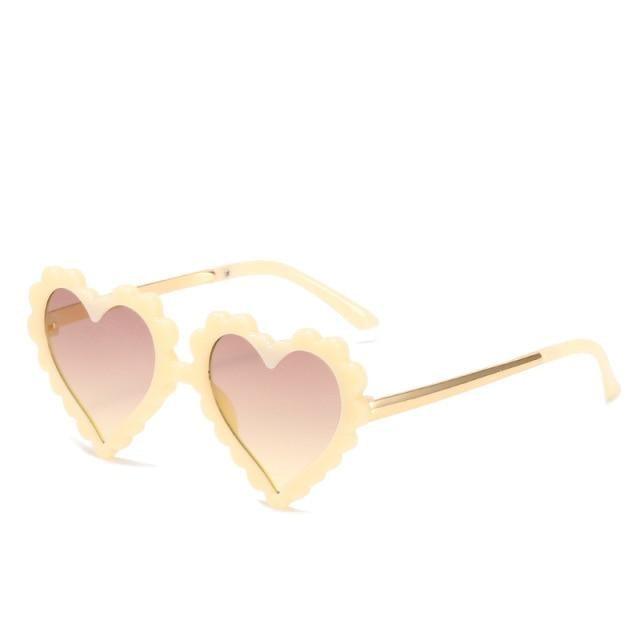 Classic Children's Fashionable  Cute Heart-Shaped Sunglasses  Designer Personalized Flower  Love Baby Sunglasses  Block 90% Of UVB and UVA Rays over sized heart shaped sunglasses