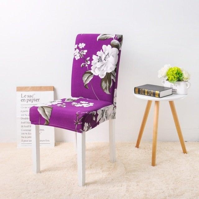 Covers for Dining Room Seat Protector Stretch Removable Printed Chair Cover Elastic Seat Chair Covers Removable And Washable Stretch Banquet Hotel Dining Room Washable Furniture Chair for Kids Pets Home Ceremony Banquet Wedding Party